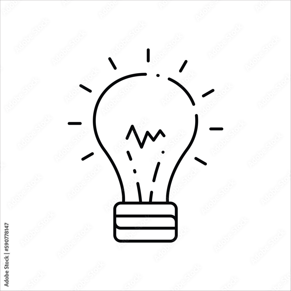 Bulb vector icon. Idea flat sign design. Bulb lamp symbol pictogram. Bulb icon. UX UI icon Bulb vector icon. Idea flat sign design. Bulb lamp symbol pictogram. Bulb icon. UX UI icon