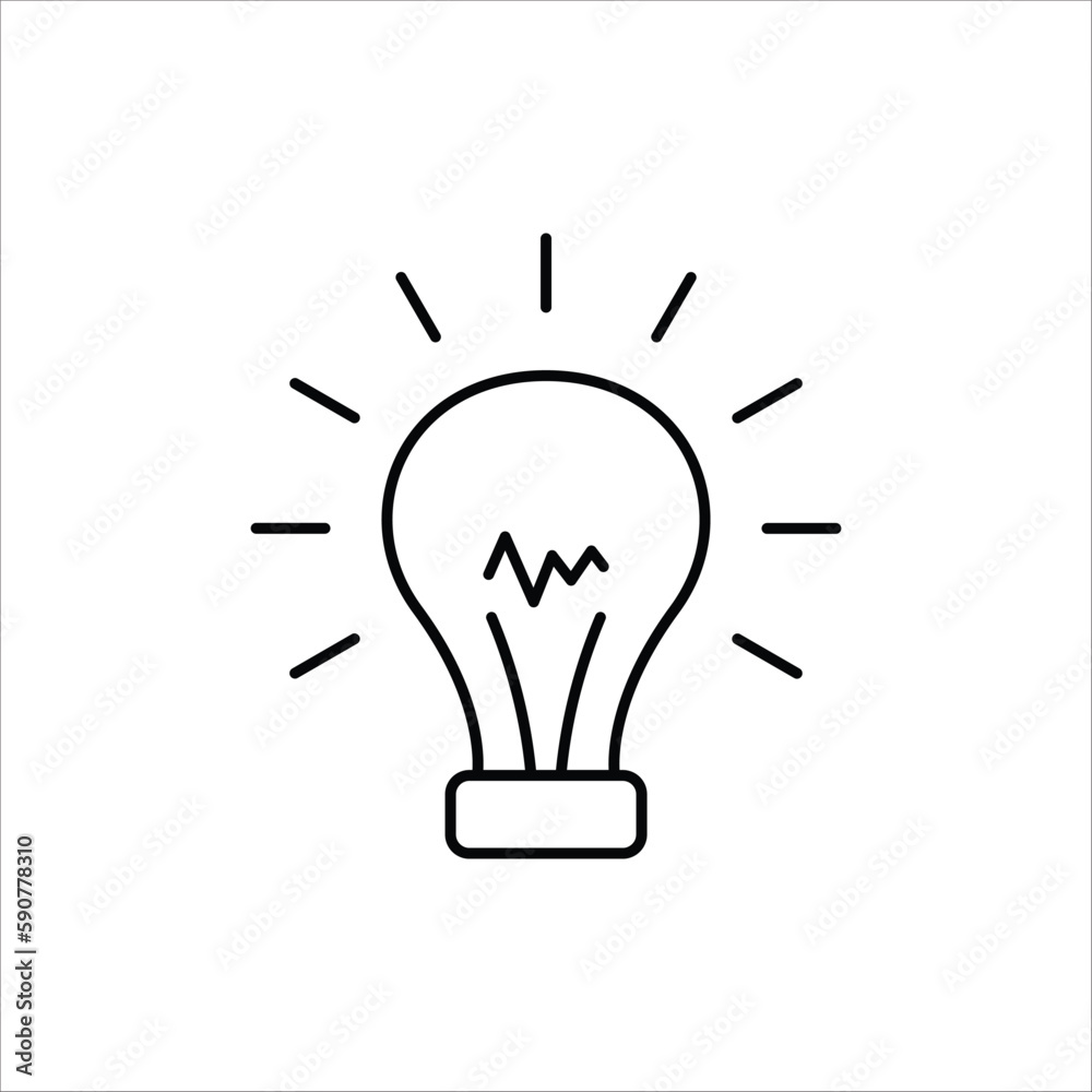 Bulb vector icon. Idea flat sign design. Bulb lamp symbol pictogram. Bulb icon. UX UI icon Bulb vector icon. Idea flat sign design. Bulb lamp symbol pictogram. Bulb icon. UX UI icon