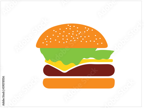food creative berger vector logo icon illustration 