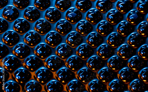 Vegetable grater holes close-up. photo