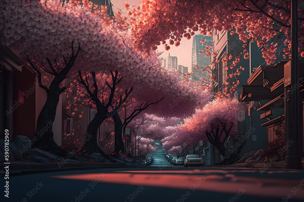 sakura in the city