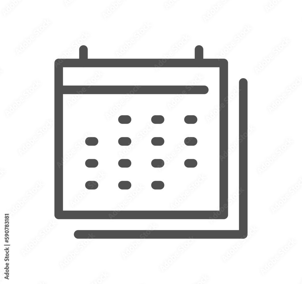 Calendar related icon outline and linear vector. Calendar related icon outline and linear vector.