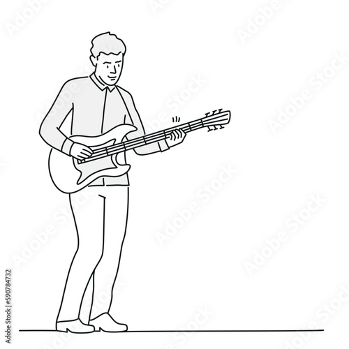 Musician with acoustic guitars.