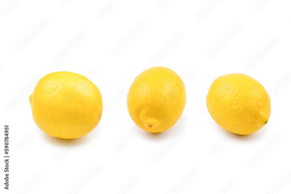 Lemon isolated on white background. Space for test or design. Lemon isolated on white background. Space for test or design.