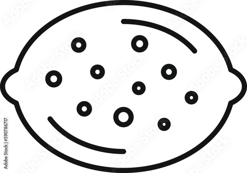 Lemon fruit icon outline vector. Stop virus. Body health