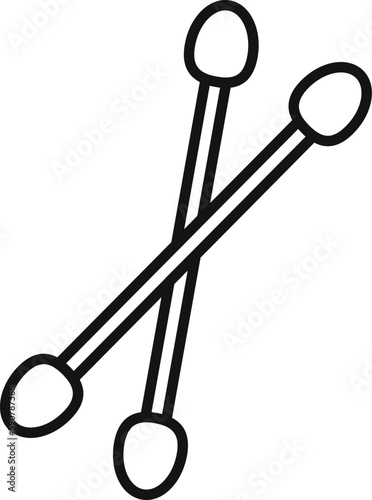 Test swab icon outline vector. Health system. Body healthy