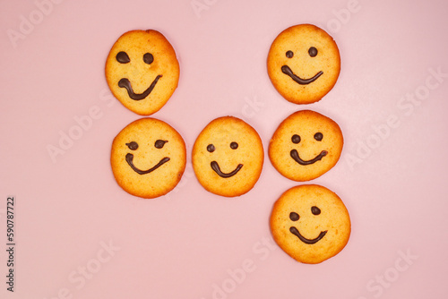 Smiley Cookies. Delicious and healthy dessert for kids. Gluten free products.