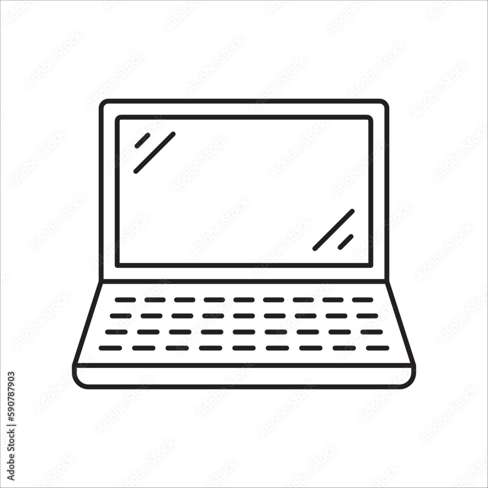 Notebook icon. Laptop flat sign design. Computer symbol pictogram. Laptop vector icon. UX UI icon Notebook icon. Laptop flat sign design. Computer symbol pictogram. Laptop vector icon. UX UI icon