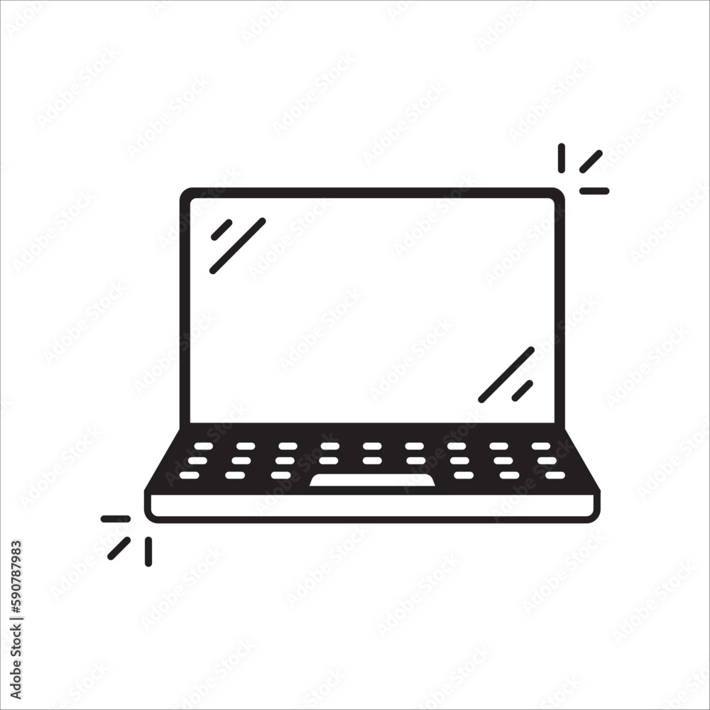 Notebook icon. Laptop flat sign design. Computer symbol pictogram. Laptop vector icon. UX UI icon Notebook icon. Laptop flat sign design. Computer symbol pictogram. Laptop vector icon. UX UI icon