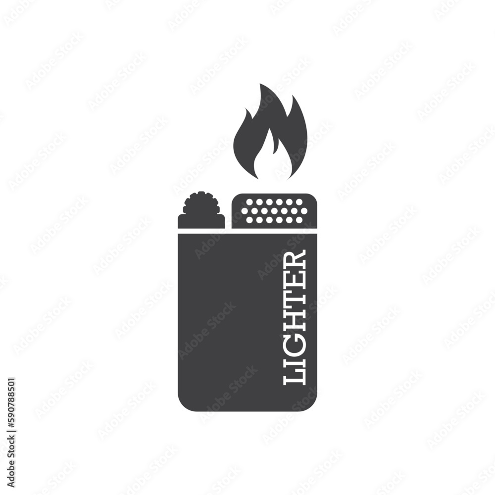 Lighter icon. Lighter vector icon on white isolated background. Fire lighter flat sign design. Lighter symbol pictogram. UX UI icon