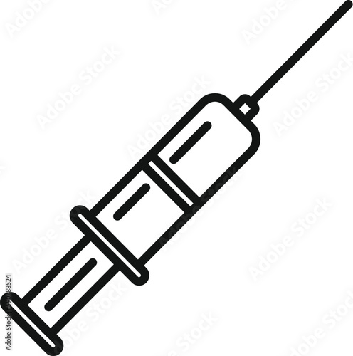 Vaccine injection icon outline vector. Immune system. Defense body