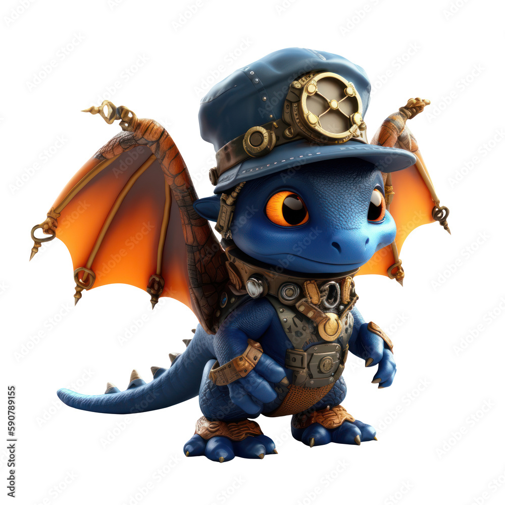 Fototapeta premium Dragon steampunk