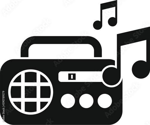 Music sleeping icon simple vector. Insomnia stress. Awake person