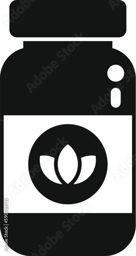 Sleep problem pills icon simple vector. Sleep disorder. Person awake