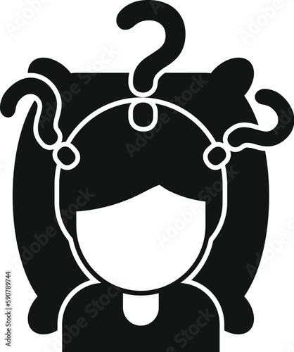 Person awake problem icon simple vector. Night person. Treatment zzz
