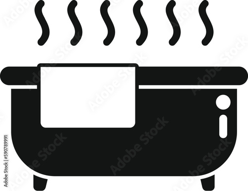 Night warm bath icon simple vector. Sleep problem. Stress person