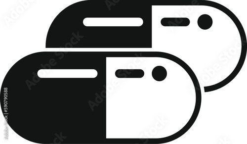 Sleep disorder capsule icon simple vector. Insomnia problem. Awake apnea