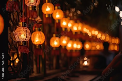 illuminated buddhist prayer, generative AI photo