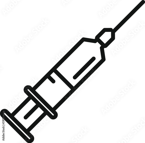 Insomnia injection icon outline vector. Sleep problem. Person stress