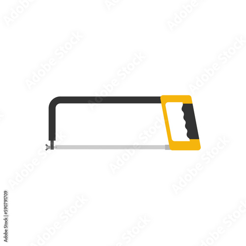 hacksaw flat design vector illustration isolated on white background