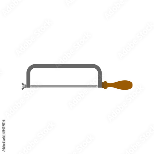 hacksaw flat design vector illustration isolated on white background