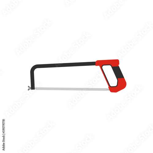 hacksaw flat design vector illustration isolated on white background