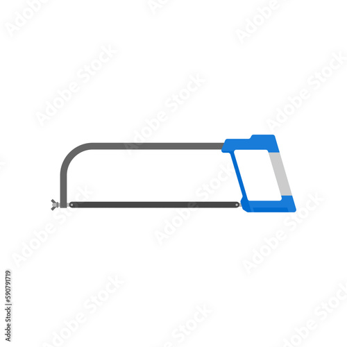 hacksaw flat design vector illustration isolated on white background