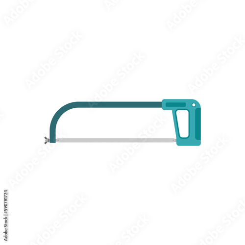 hacksaw flat design vector illustration isolated on white background