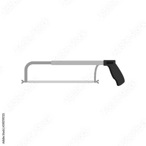 hacksaw flat design vector illustration isolated on white background