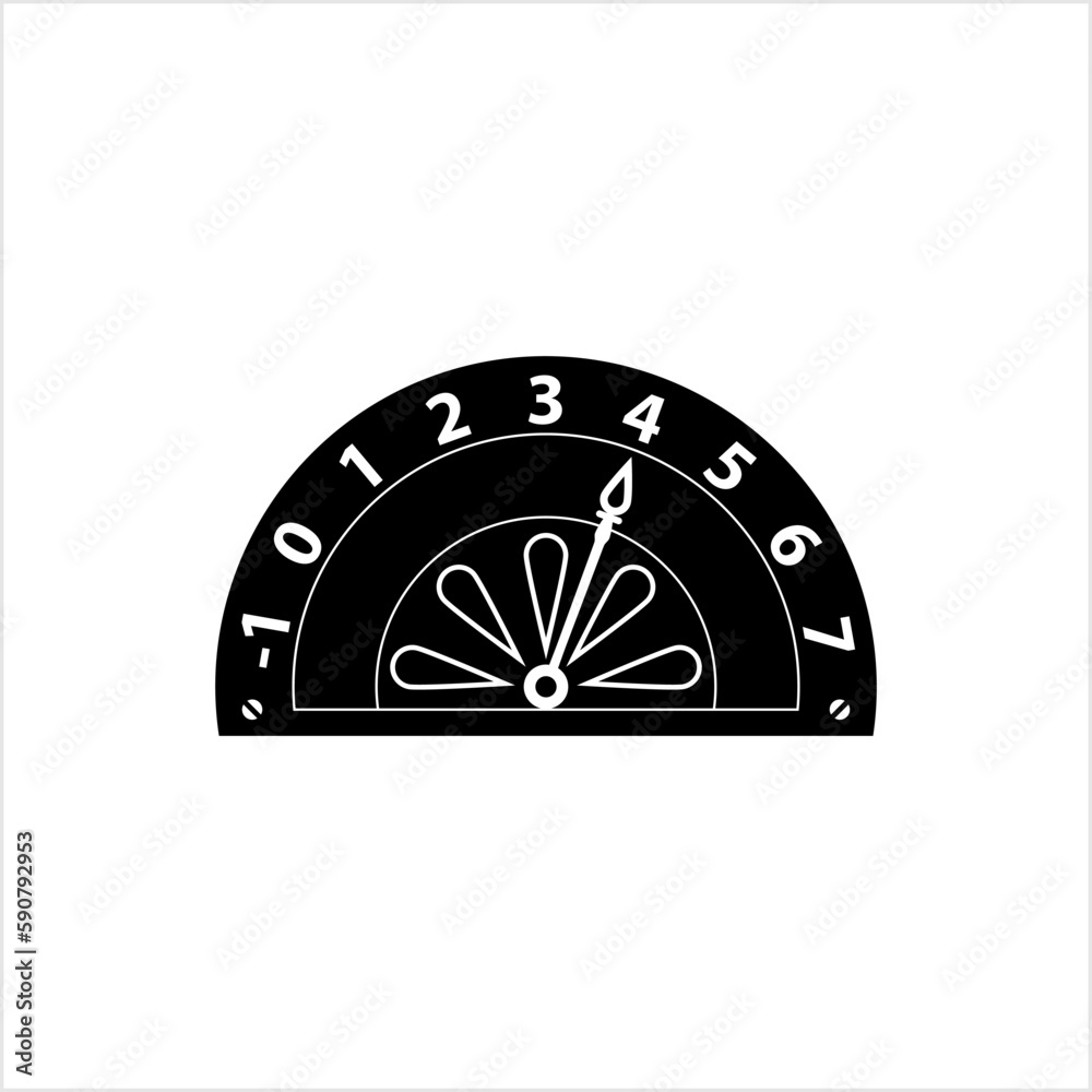 Vetor de Elevator Dial Icon, Floor Indicator Dial Icon, Level Number