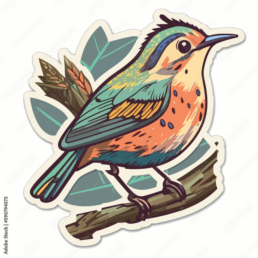 Naklejka premium Elegant and graceful bird with intricate and delicate details