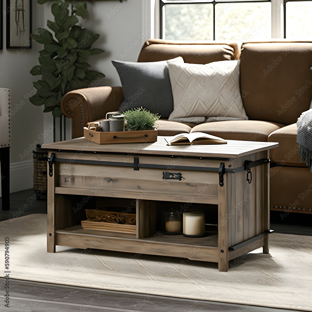Lift Top Coffee Table Hidden Compartment Storage Shelf Dining Table Living Room Small Apartments