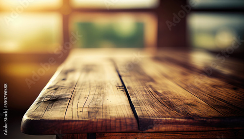 Empty old wooden table background