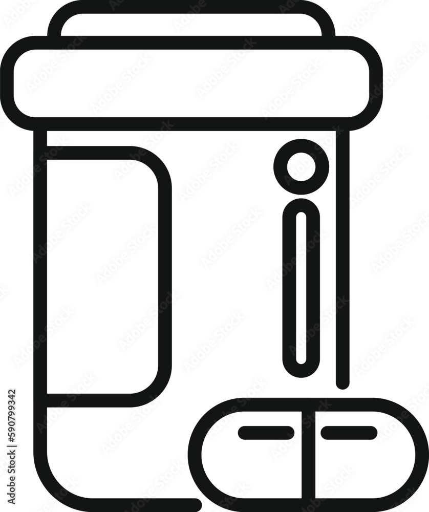 Tablet capsule icon outline vector. Person cure. Drug health Tablet capsule icon outline vector. Person cure. Drug health