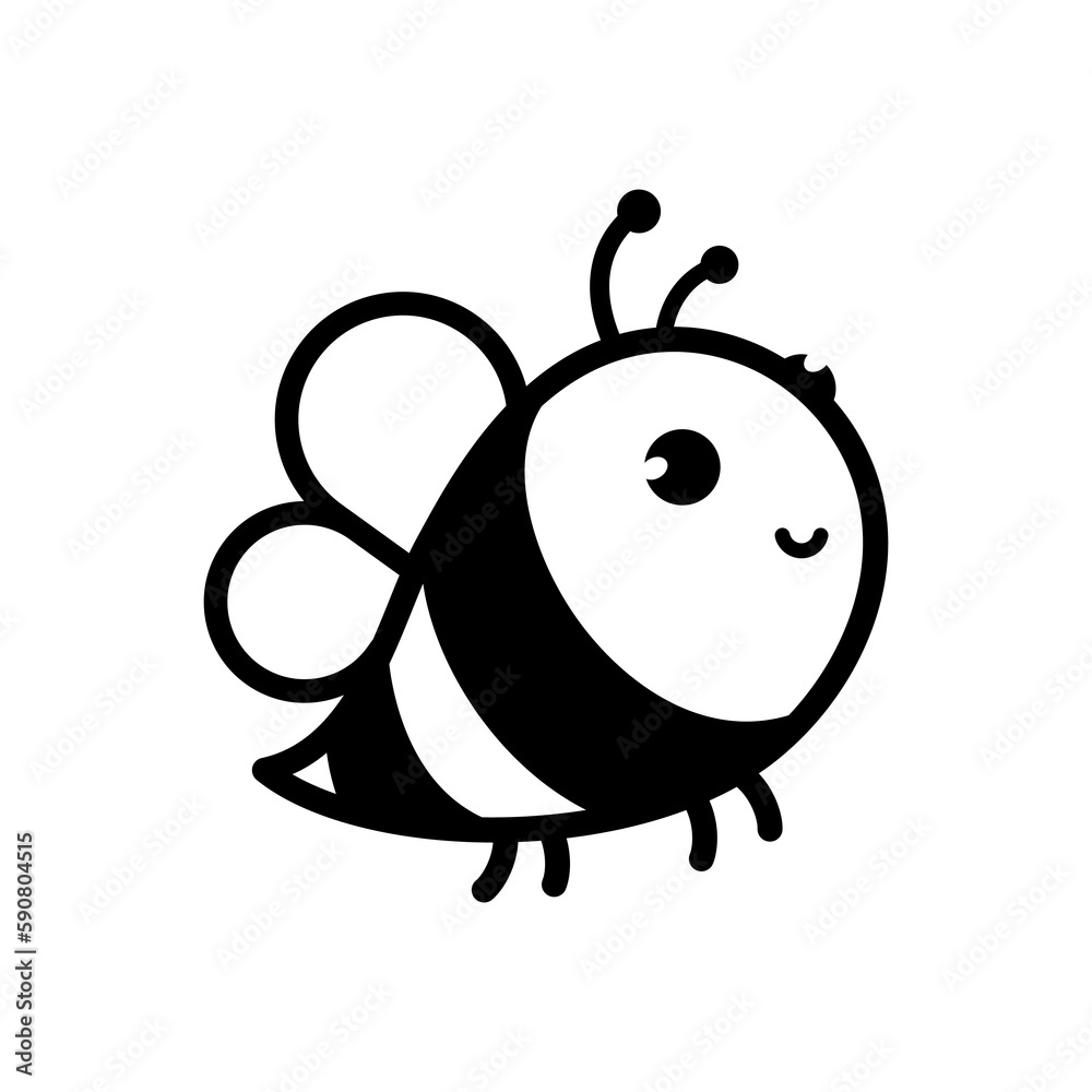 cute little bee smiling For decorating desserts with honey cute little bee smiling For decorating desserts with honey