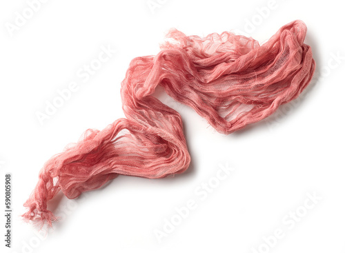 pink crumpled cotton napkin