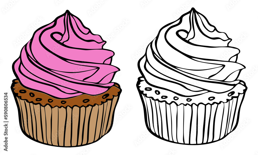 Pink cupcake