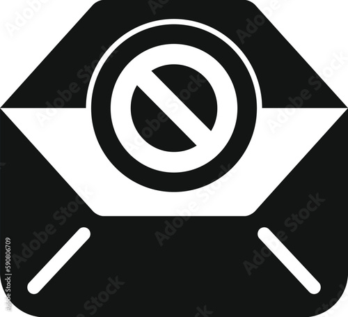 Mail blacklist icon simple vector. User website. Data cyber