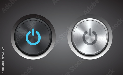 On and Off Button Color On Dark Background