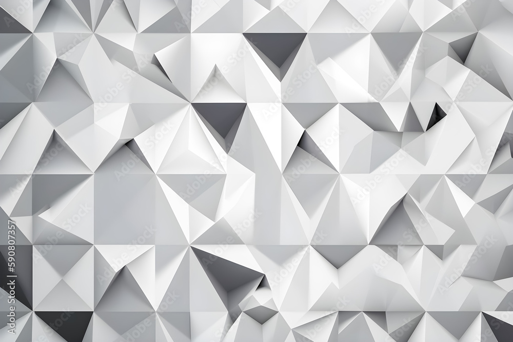Design a sleek, modern geometric triangle pattern with abstract textures polygon in a gray and white color scheme. Design a sleek, modern geometric triangle pattern with abstract textures polygon in a gray and white color scheme.