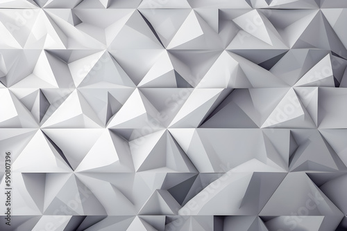 Design a sleek, modern geometric triangle pattern with abstract textures polygon in a gray and white color scheme.