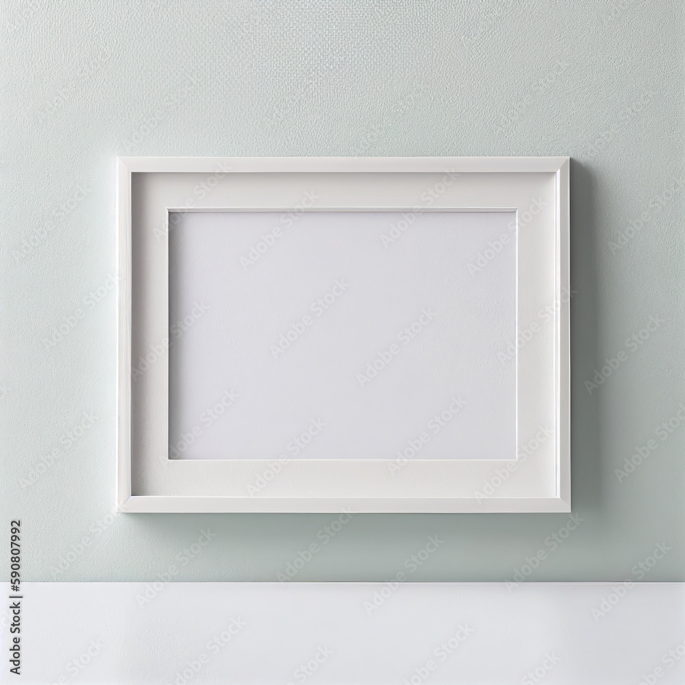 White blank photo frame for family generated by artificial intelligence White blank photo frame for family generated by artificial intelligence