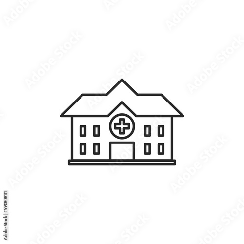 Hospital icon, isolated Hospital sign icon, vector illustration