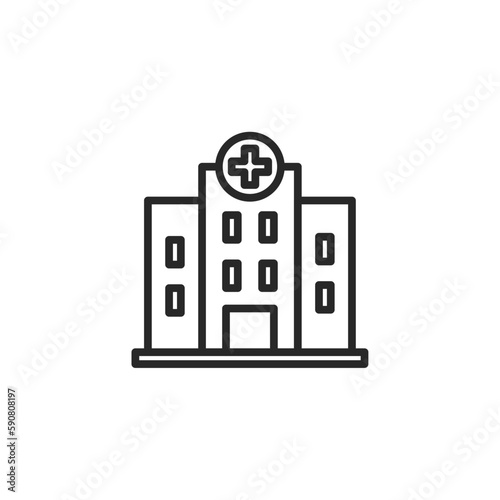 Hospital icon, isolated Hospital sign icon, vector illustration