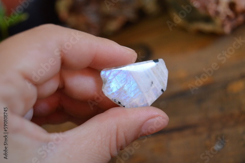 Photos Natural bright moonstone mineral specimen