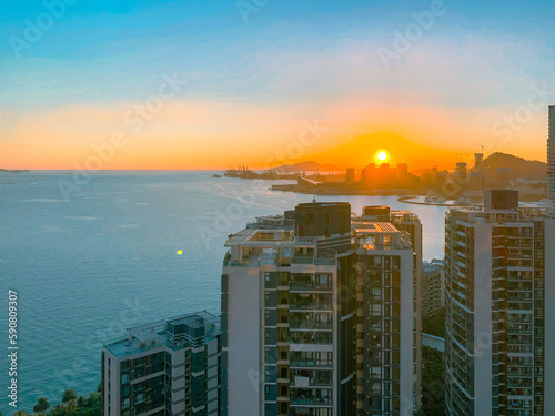 sunset in the pennisula shenzhen photo