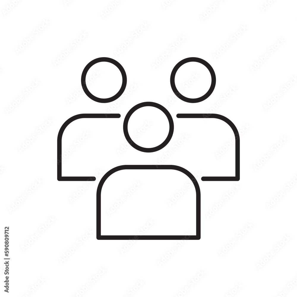 Group of people line icon. Editable stroke Group of people line icon. Editable stroke