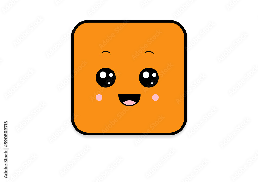 kawaii smiling 2d shape illustration anime kawaii smiling 2d shape illustration anime