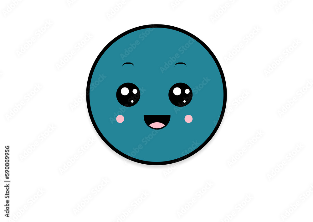kawaii smiling 2d shape illustration anime kawaii smiling 2d shape illustration anime