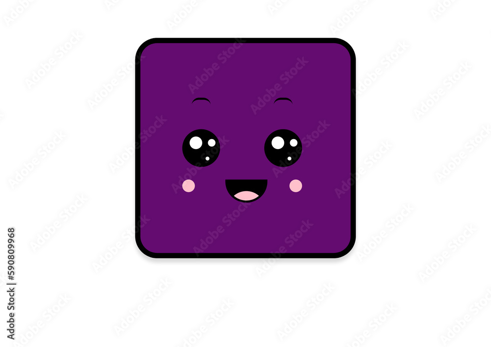 kawaii smiling 2d shape illustration anime kawaii smiling 2d shape illustration anime